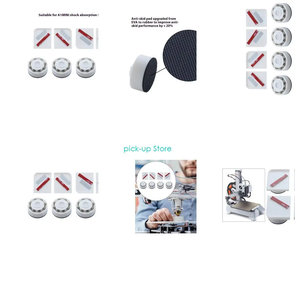 

Q5WA Upgraded Shock Absorbing Foot Pad Printed Spring Pad Cushion Dampening Replacement for Mini 3D Printer Accessories