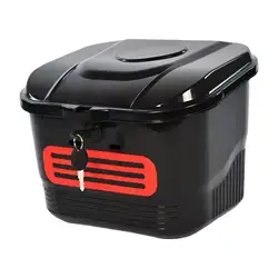 Bike Basket with Lock with Cover Container Universal Black Bike Front Basket