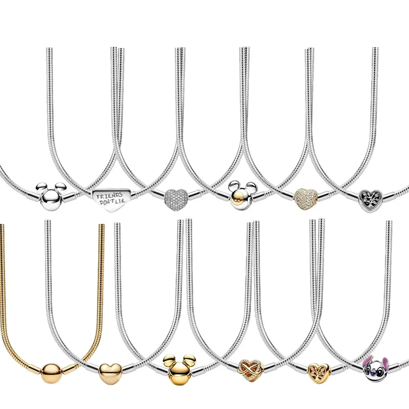 2026 New 925 Silver Hot Selling Dazzling Snake Bone Necklace, Suitable for Couples to Wear at Daily Banquets as Exquisite Gifts