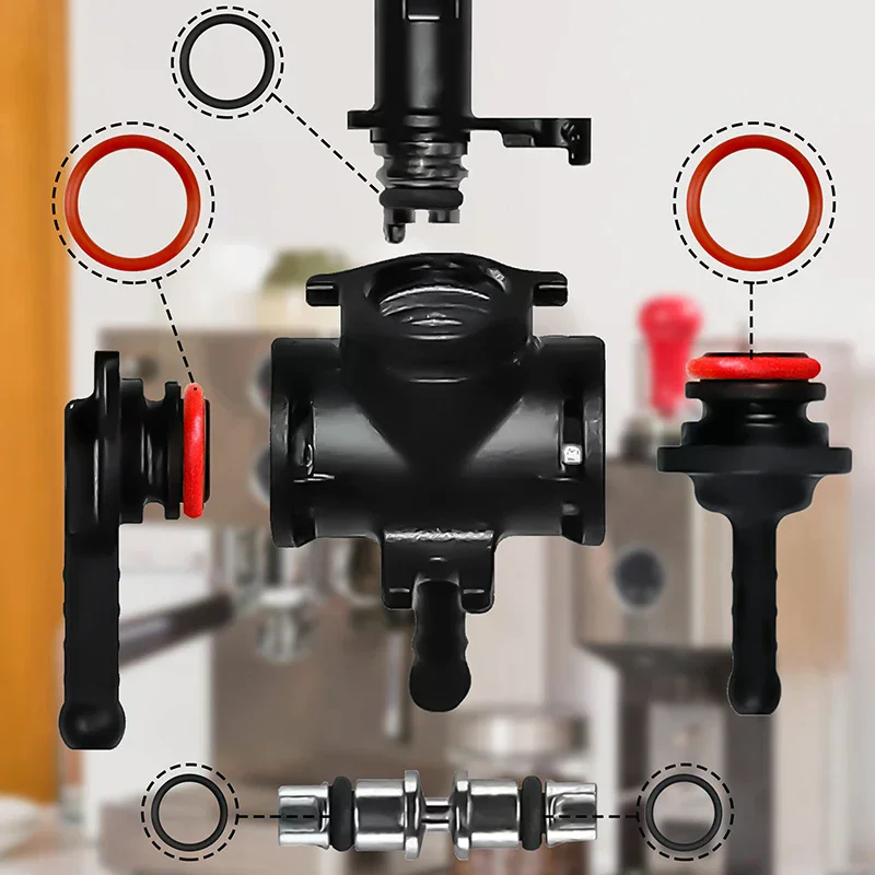 Set Cincin Penyegel untuk Konektor Corong Unit Pembuat Kopi Mesin Kopi Saeco: 15 Buah Kit Gasket O-ring Silikon