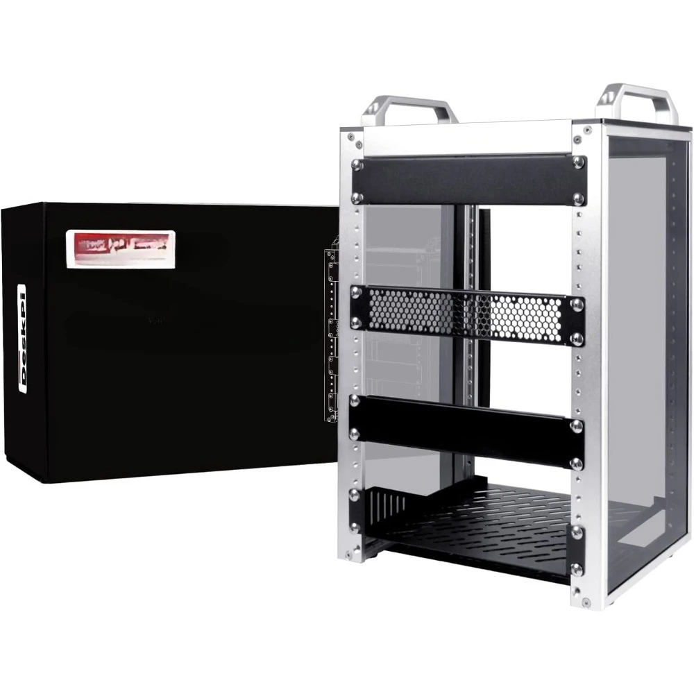 

Серверный шкаф-стойка 8U для сетевого аудио-видео оборудования, глубина 7,87 дюйма, для монтажа в стойку, доставка по США