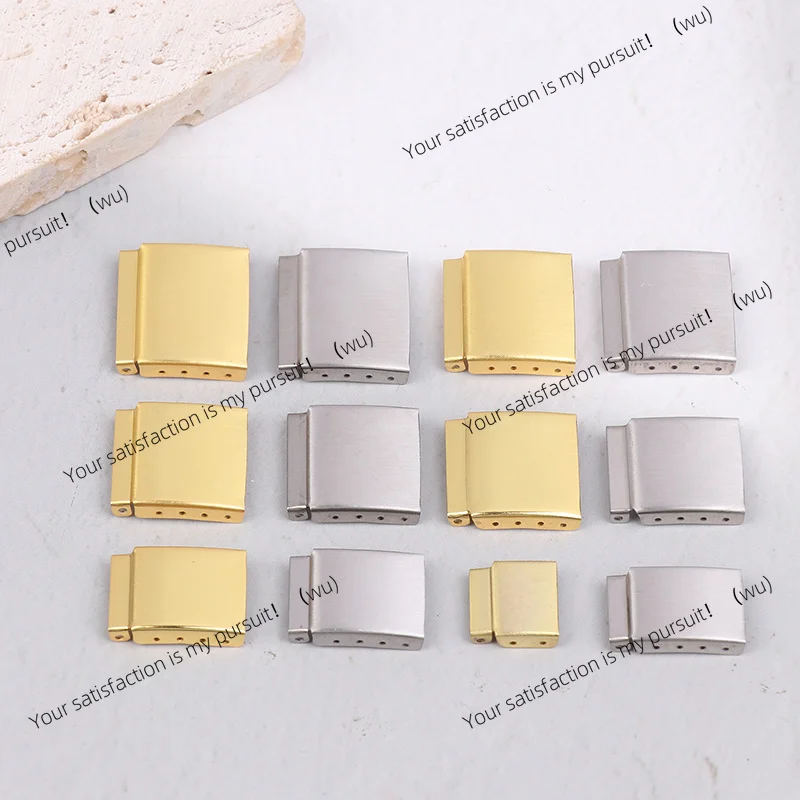 1Pc Silvery/Golden 12-22MM Steel Watch Band Bracelet Extender Clasp Extension With Step Strap Accessory For Watch Repair