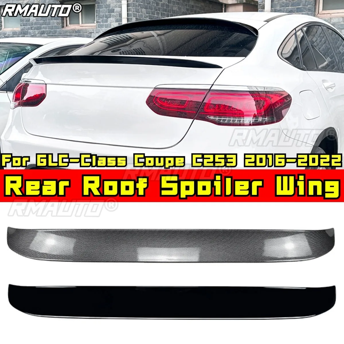 

For Mercedes Benz GLC-Class Coupe C253 2016-2022 Body Kit Rear Roof Spoiler Roof Spoiler Rear Wing Car Accessories