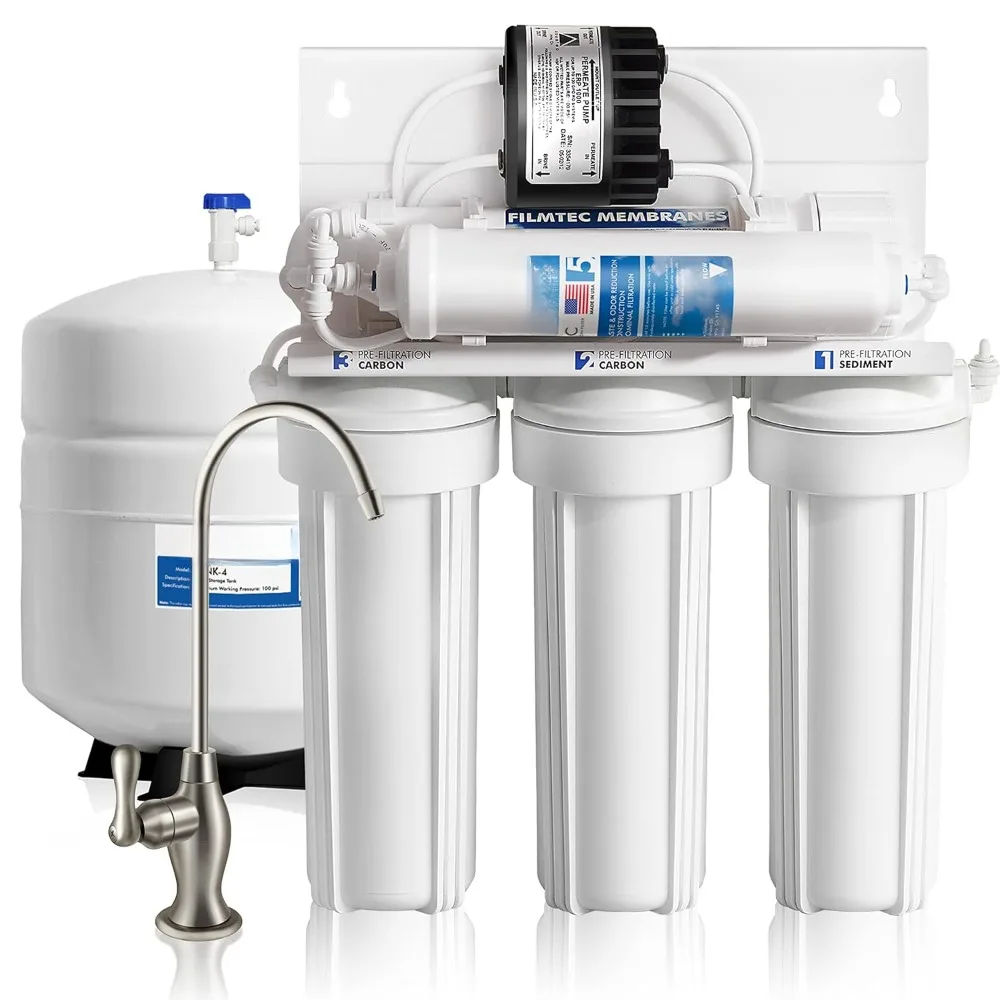 Systems Ultimate RO-PERM Boosted Performance with Permeate Pump Ultra Safe Reverse Osmosis Drinking Water Filter System,