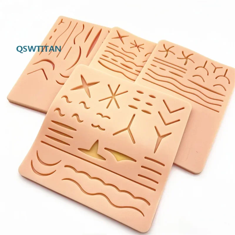 Silicone Skin Wounds Suture Practice Traumatic Pad Reusable Surgical Suture Kit Simulation Wounds Training Teaching Model