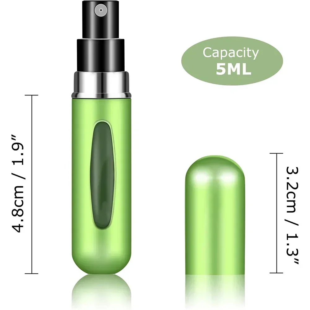 10PCS 5ml Mini Bottom-Filling Pump Perfume Refillable Spray Bottle Empty Atomizer Container Dispensing Portable Travel