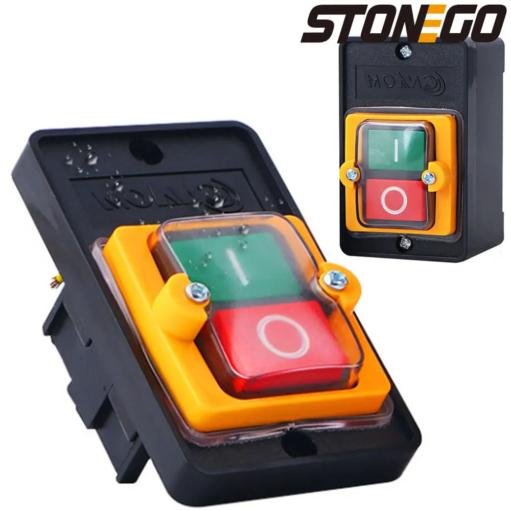 STONEGO Waterproof Pushbutton Switch Car Wash Pressing Machine Grinding Sawing Machine Sleeving Machine Control Switch