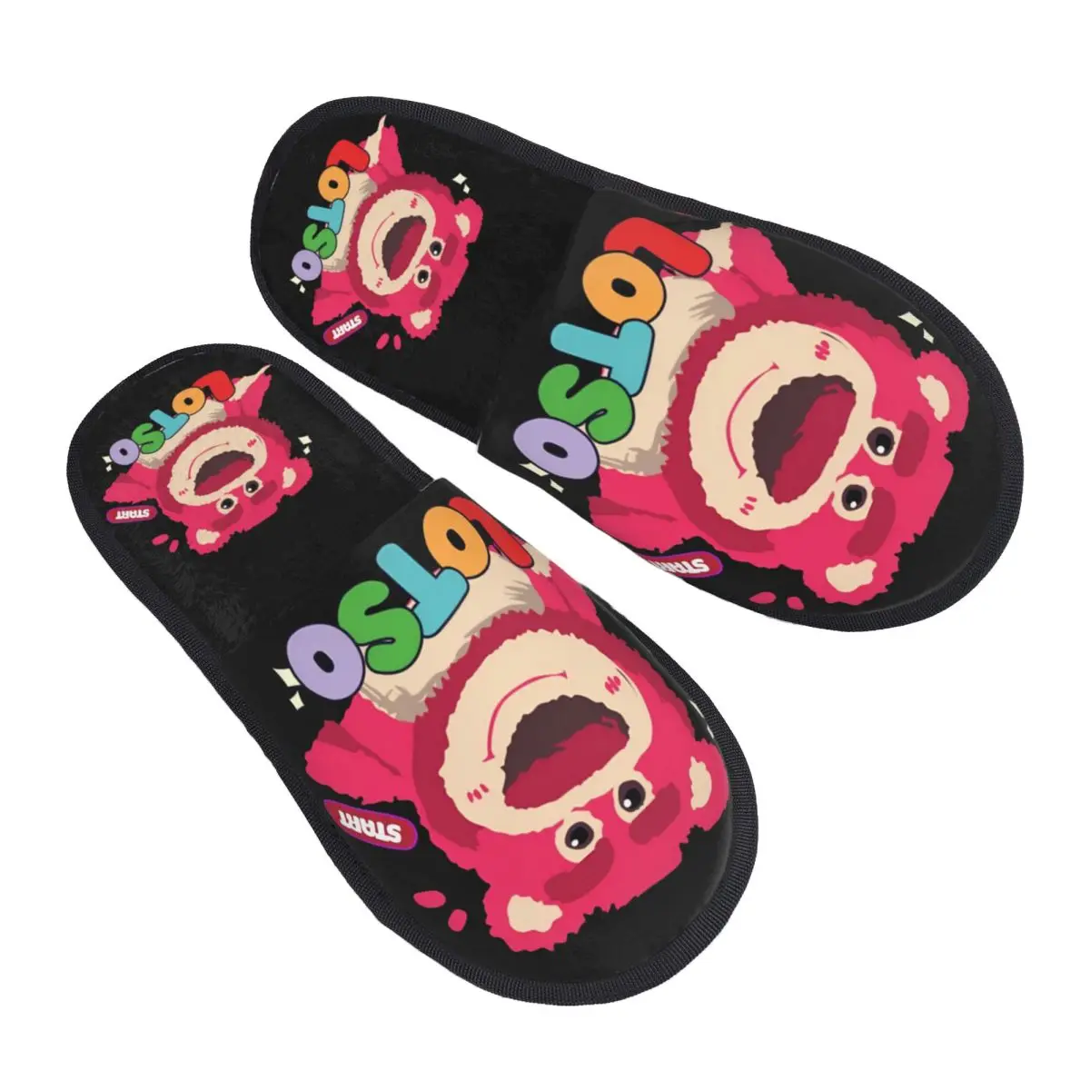 

Домашние тапочки Lotso на заказ, женские уютные тапочки из пены с эффектом памяти, милые тапочки без шнуровки с медведем для отеля