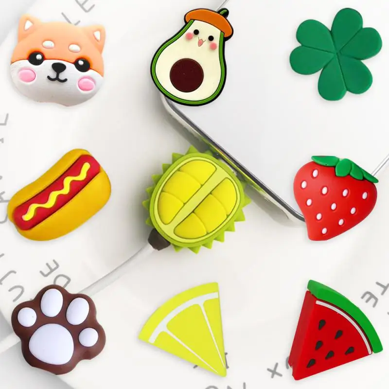 

Cartoon Cable Protector Cute Charger Protector Cable Winder Organizer Data Line Protective Cover For