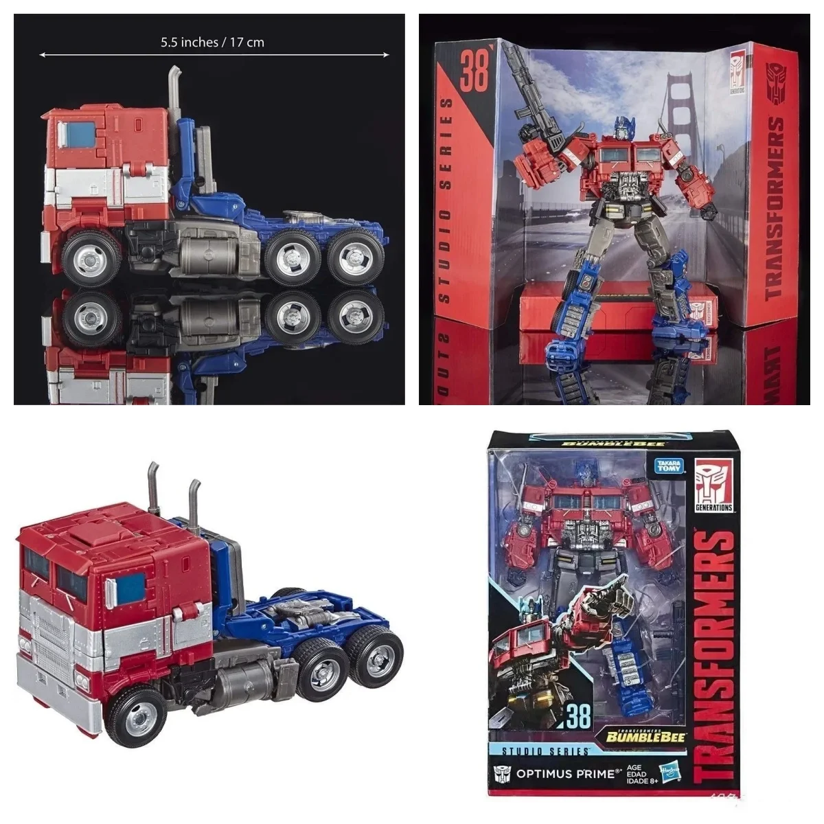 

Original Takara Tomy Hasbro Transformers Studio Series Voyager Class SS38 Optimus Prime Transformers Classic Action Figures Toys