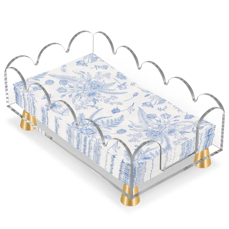 

AB66-Napkin Holder Clear Trays For Bathroom Kitchen Hotel For Party Wedding Disposable Paper Hand Towel Guest Towel Holder