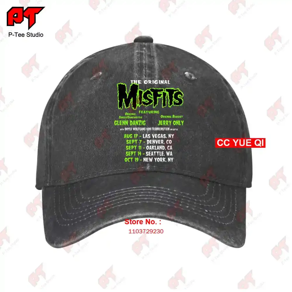 The Original Misfits 2019 Feat Glen Danzig Las Vegas Denver Oakland Baseball Caps Truck Cap RFRG