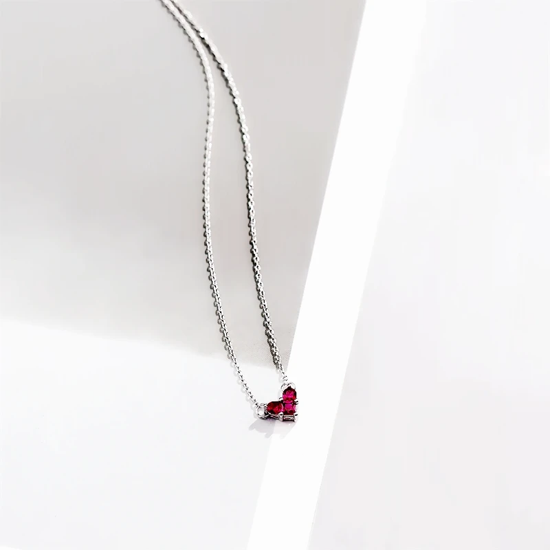 Sole Memory Cute Mini Heart Clavicle Chain 925 Sterling Silver Necklace For Women Jewelry Party Gift NE056