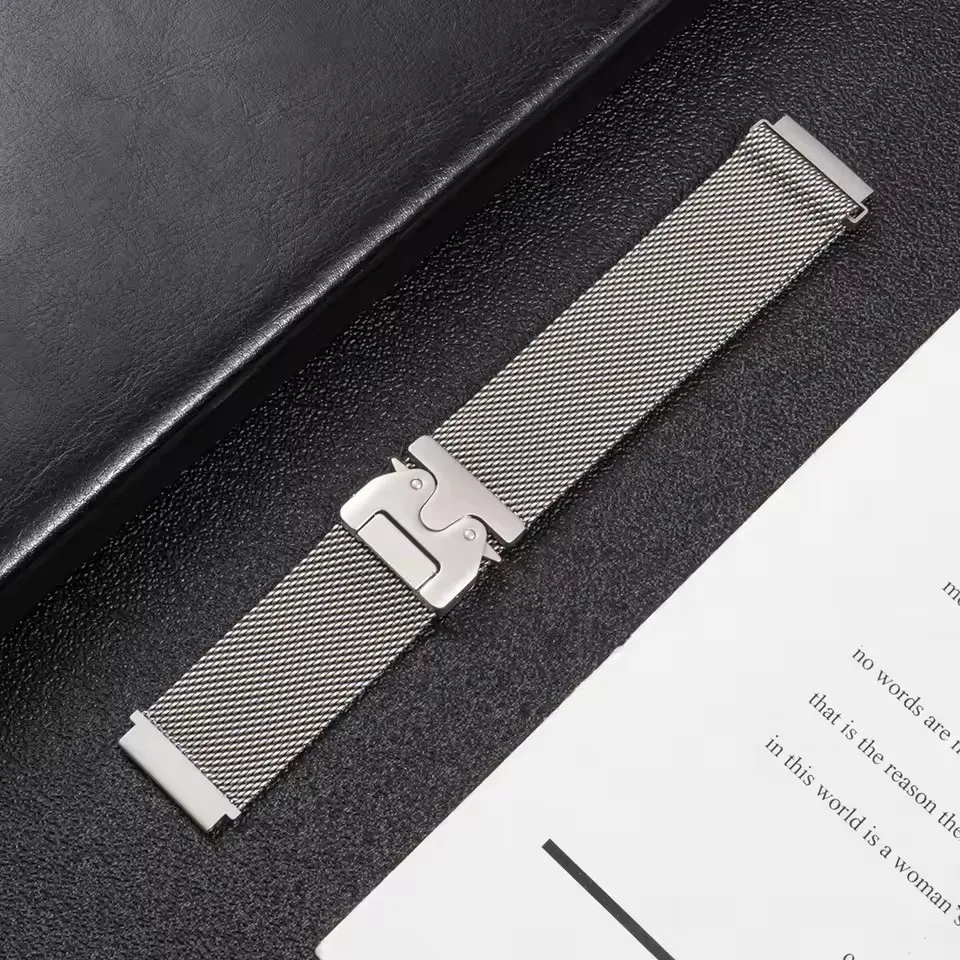 Correa milanesa de 22mm para Samsung Galaxy Watch 3 45 46mm para Xiaomi Redmi Watch 5 Active Metal Solo Loop banda de acero inoxidable