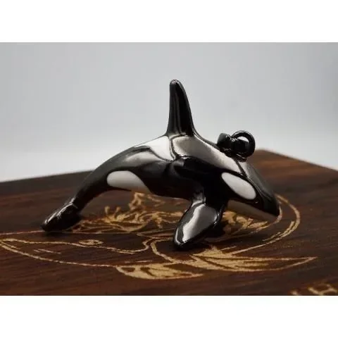 2026 New Orca Ocean Original Design ORCA Necklace Pendant Enamel Texture Diving