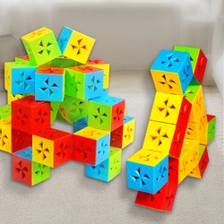 3D Variable Magic Cube Toy Geometry Infinite Magic Changeable Cube DIY Assembly Building Blocks Children Educational Toys Gifts