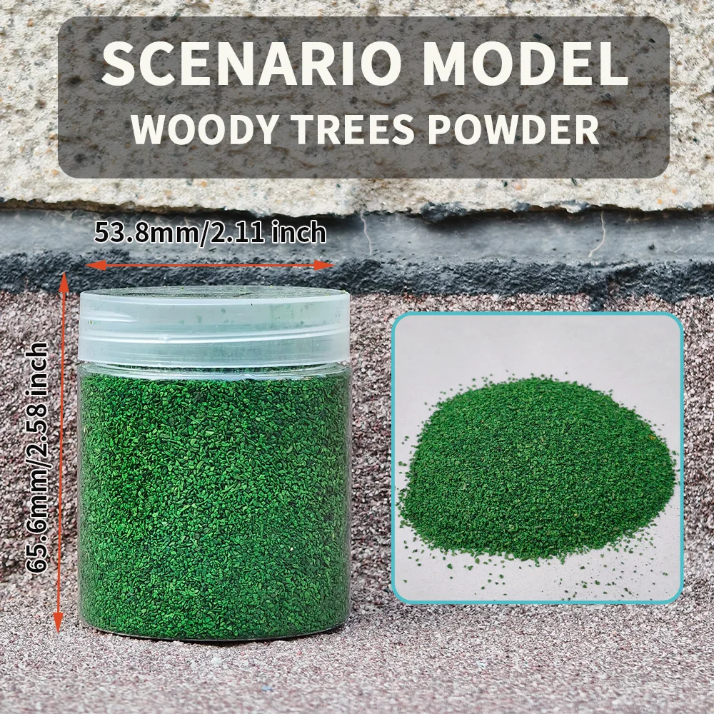 Kits de terreno, polvo de árbol de madera, exfoliante y fliage disperso para HO OO N, fabricación de modelos Diy/fabricación de árboles/Kits de construcción/Diorama, 1 botella