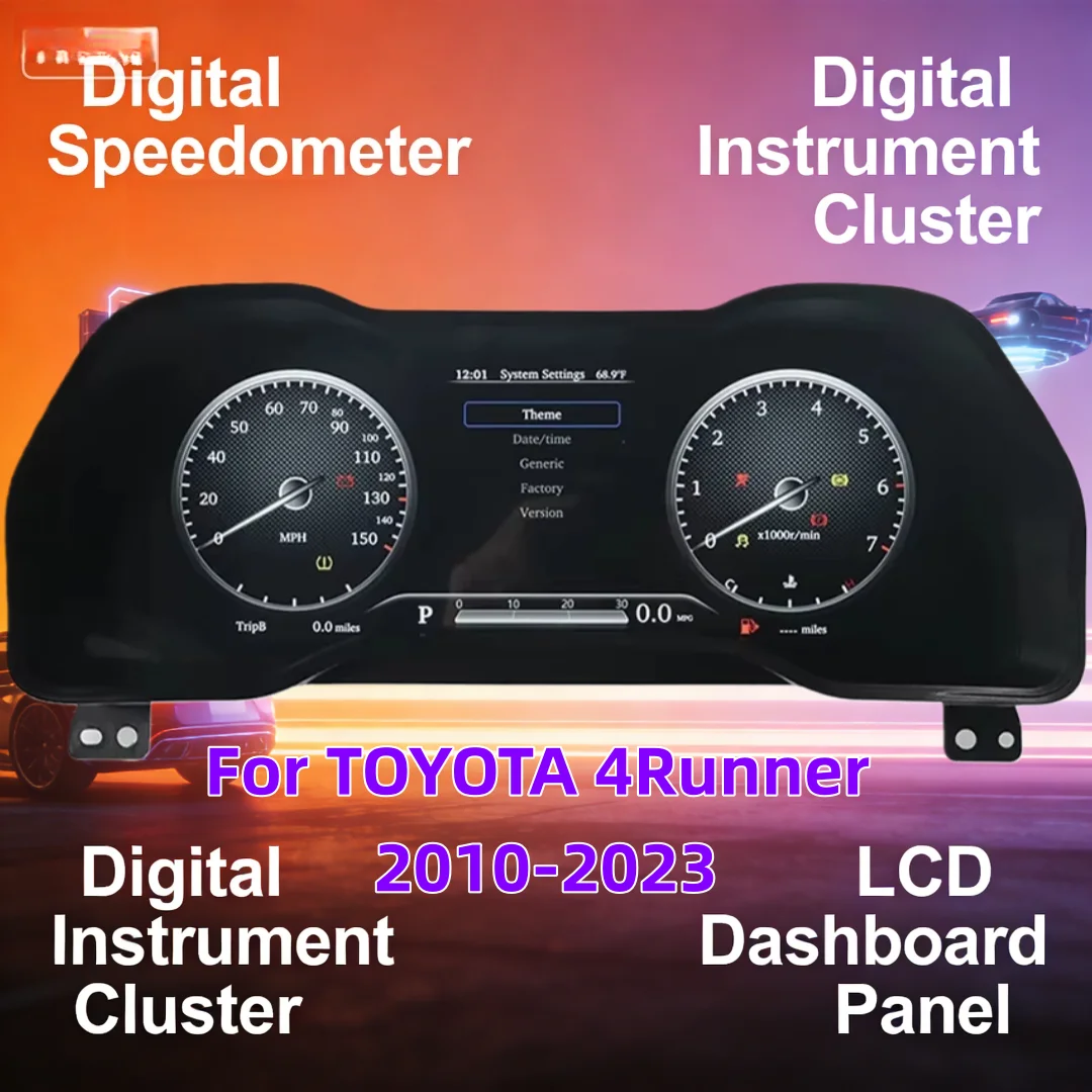 

Latest Original Digital Cluster SpeedMeter Dash Instrument Panel For Toyota 4Runner 2010-2023 Virtual Cockpit Linux Speedometer