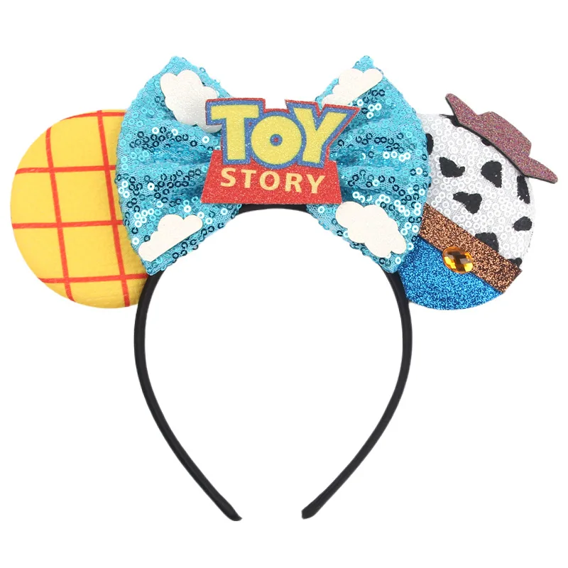 Toy Story Disney Hair Band Kawaii Mickey Mouse Hair Hoops Cute Bath Lightyear Woody Headband Children's Birthday Gift