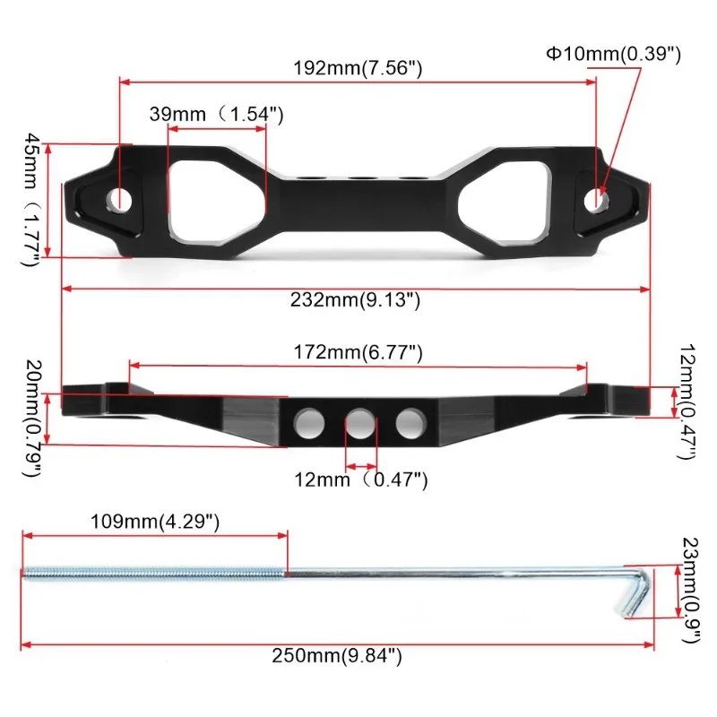 Car modification accessories Battery clip Screw combination kit Long and short billet Car battery fixing bracket