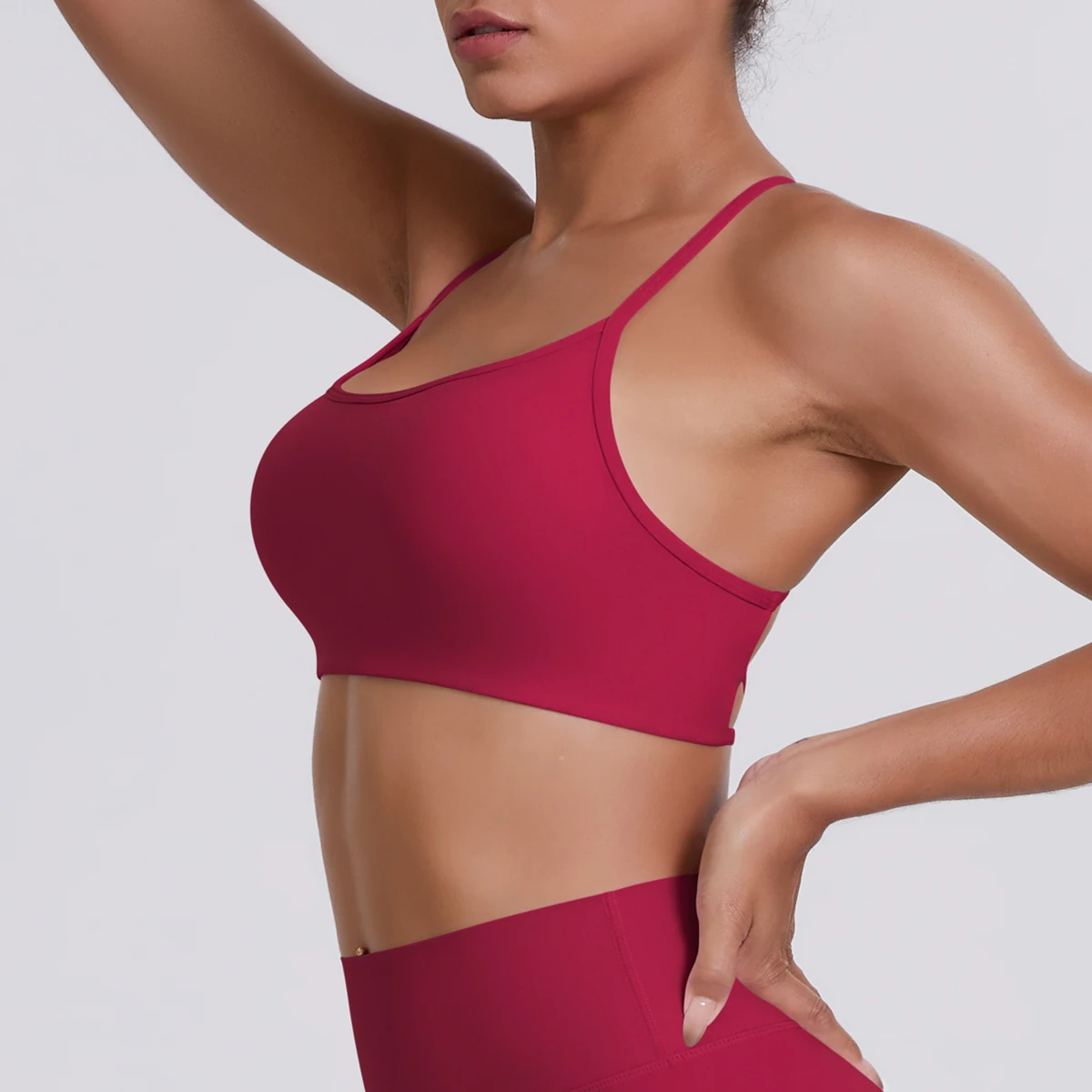 Sport-BH Nahtloses Yoga-Top Damen Fitness-Artikel Gym Active Wear Back Cross Workout Push-up Fitness Laufunterwäsche – Detail 38