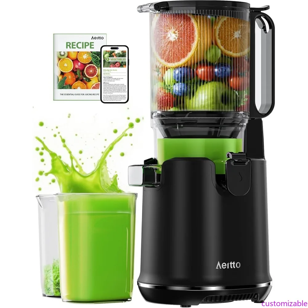 

Customizable Cold Press Juicer, Juicer Machines, 5.3“ Extra Large Feed Chute for Whole Fruits & Vegetables, Professional Juice E