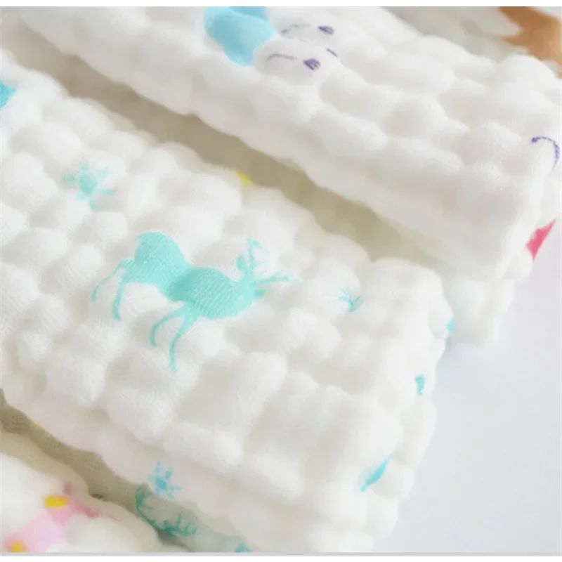 New 6 Layers Baby Cotton Gauze Muslin Face Towel Baby Towel Wash Cloth Handkerchiefs Infant Baby Feeding Saliva Towels