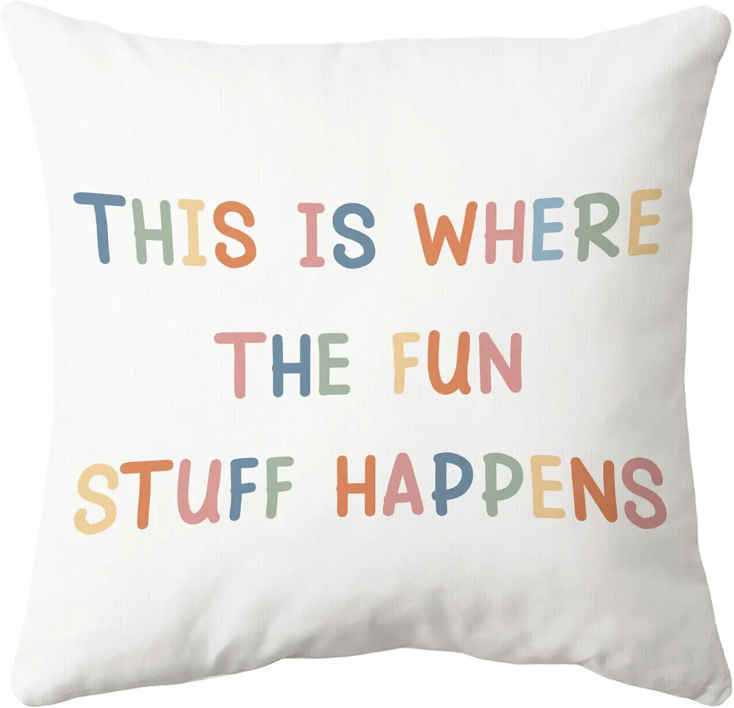 Trendy Fun Stuff Happens Pillowcase Cover 45x45cm Cushion Pillow for Bedroom Decor Gift