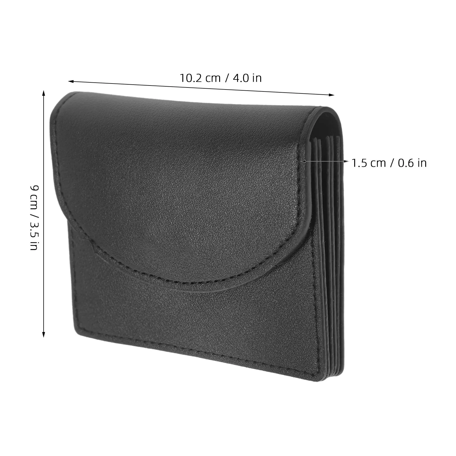 Mini Wallet PU Leather Slim Pocket Cash Holder Black Card Holder Coin Purse Money Organizer Storage Case