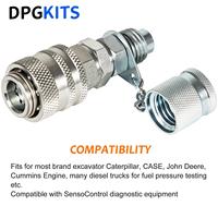 New G1/8 6000PSI/400BAR Hydraulic Pressure Test Coupling Kit For Cat CASE John Deere Cummins Engine PD Series Coupler Parts