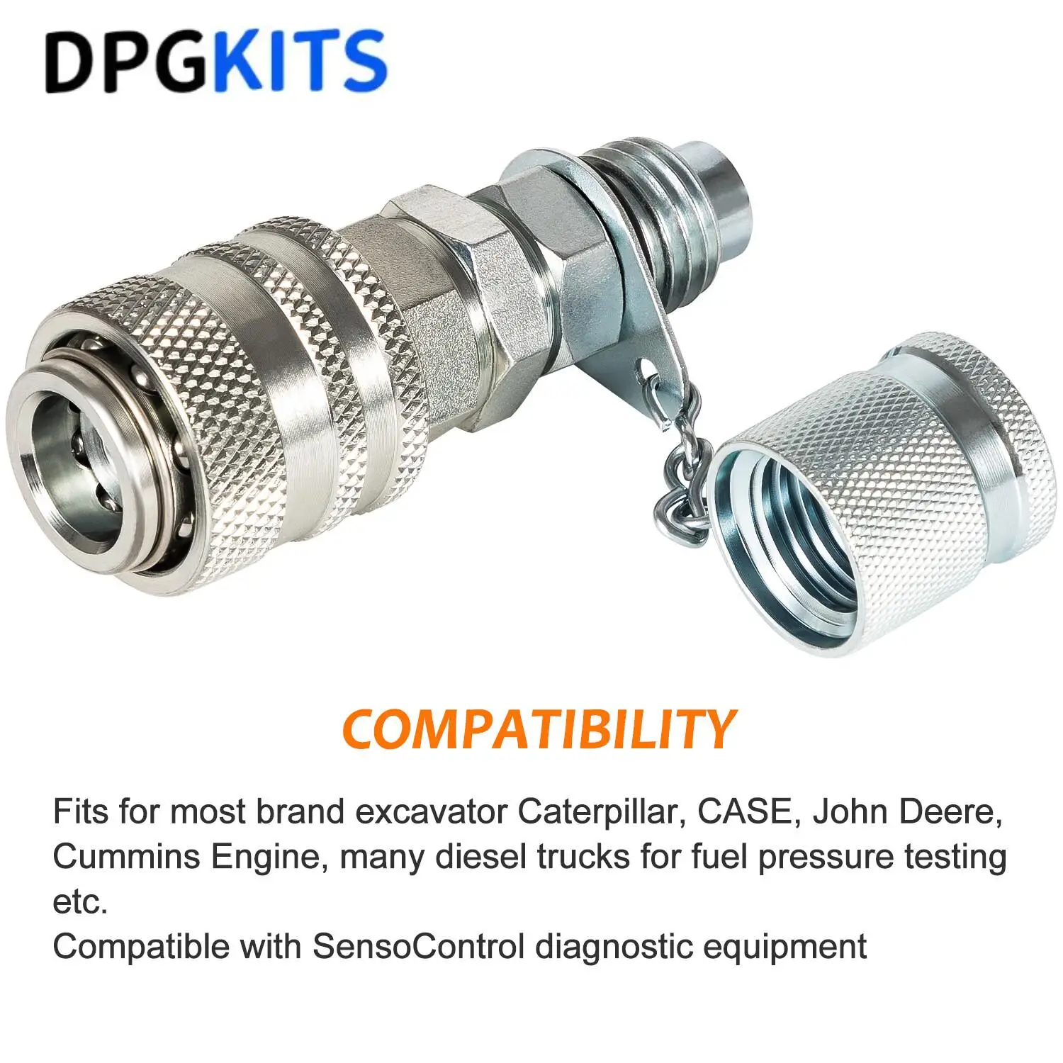 New G1/8 6000PSI/400BAR Hydraulic Pressure Test Coupling Kit For Cat CASE John Deere Cummins Engine PD Series Coupler Parts