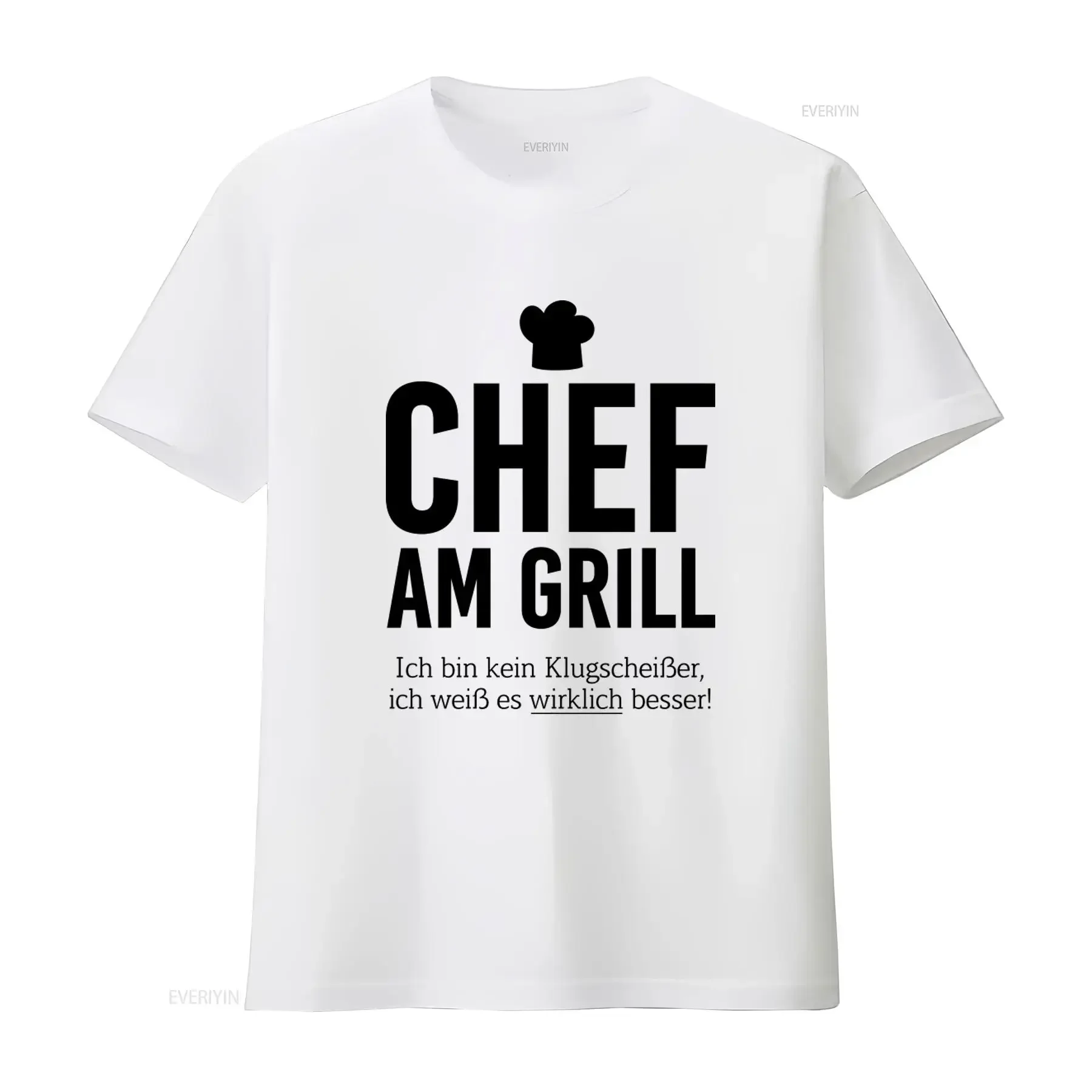 Mens Chef on the Grill T Shirt I'm Not a Smartass I Really Know vintage Washed Breathable Stylish Soft Casual Versatile