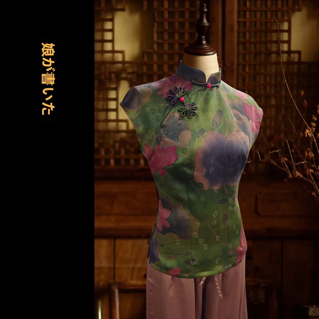 

Silk Xiangyun aa Flower Pattern Top Button Design Aparent Lady's Daily Wear Spring 2026 Seasonal Collection