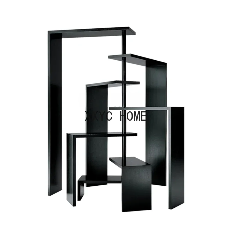

Italian-Style Light Luxury Multi-Layer Shelf Creative Rotatable Mobile Bookshelf Metal Storage Antique Shelf