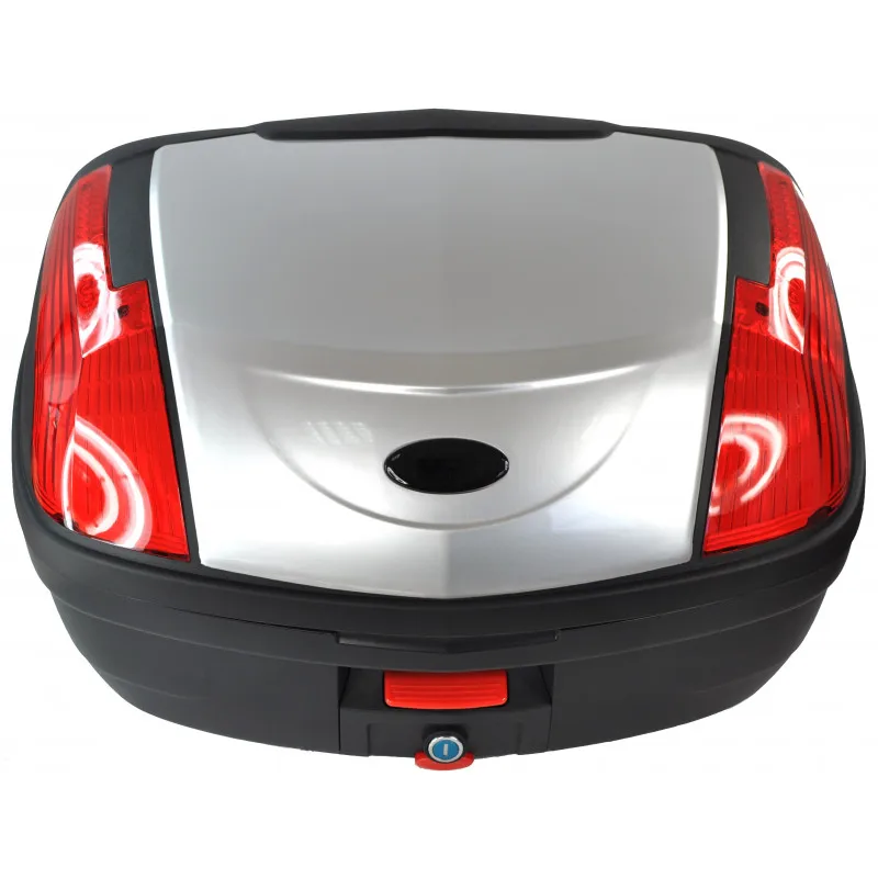 Xxl 46 L Premium Universal-Top Box Silver  For Motorcycles / Scooters 2 Helmets Mod-0889wpc-Silver