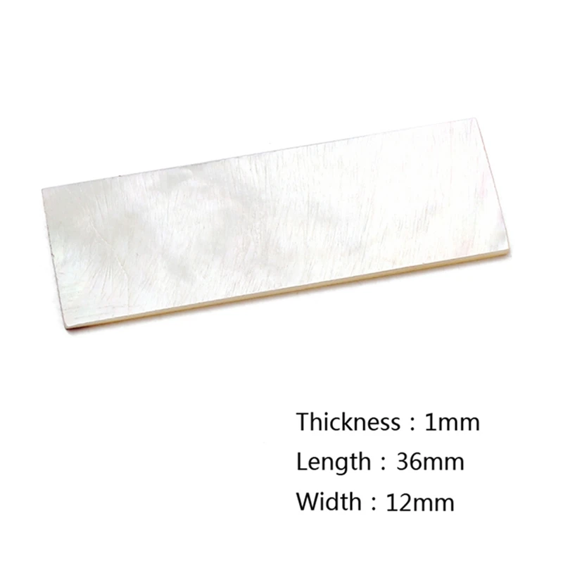 10Pcs Inlay Material White Mother Of Pearl Shell Blanks Sheet Rectangle Inlay Material For Guitar