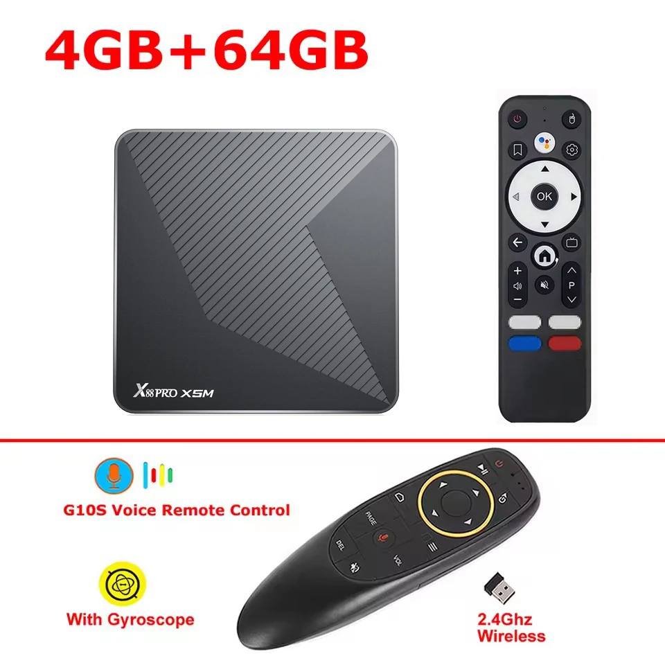 X88 PRO X5M Android 14 Fast Smart TV BOX 4GB 64GB Amlogic S905A