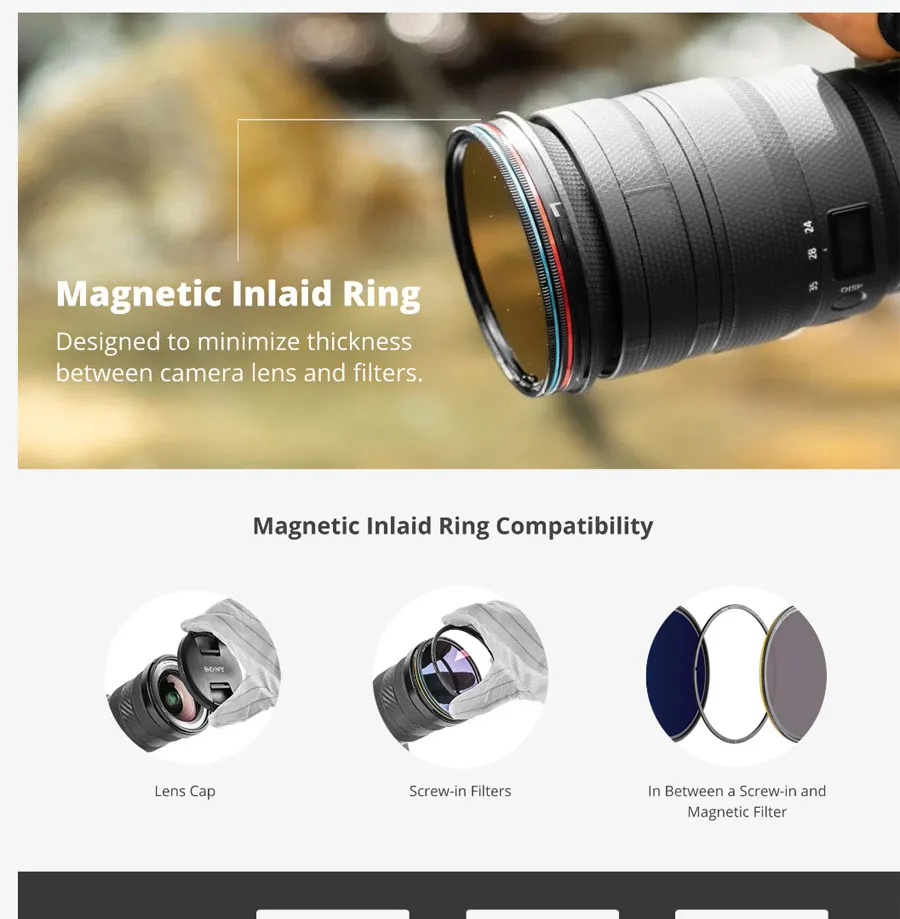 

Магнитный профессиональный комплект Kase KW Revolution (CPL/ND8/ND64/ND1000/переходное кольцо/фильтр-мешок/крышка) 67 72 77 82 95 мм