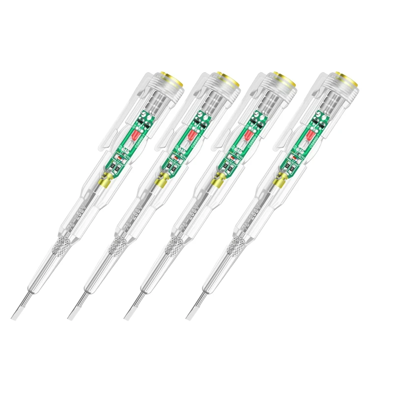 4 Pcs Intelligent Voltage Tester Pen AC Non-Contact Induction Test Pencil Voltmeter Power Detector With Indicator