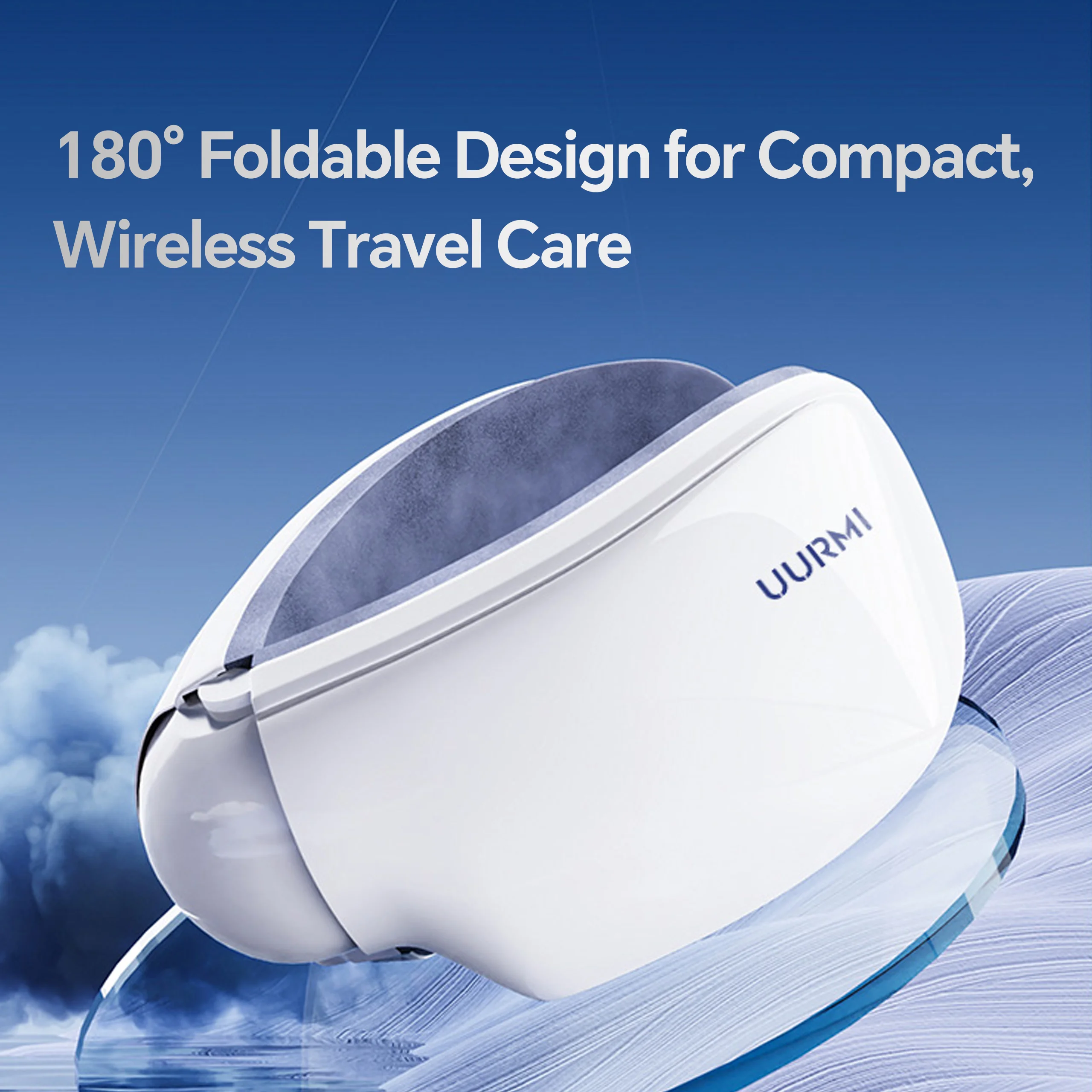 uurmi-アイマッサージャー、40-℃-ヒート機能、5つのモード、bluetooth音楽再生＆折りたたみ式デザイン、スマートアイケアデバイス