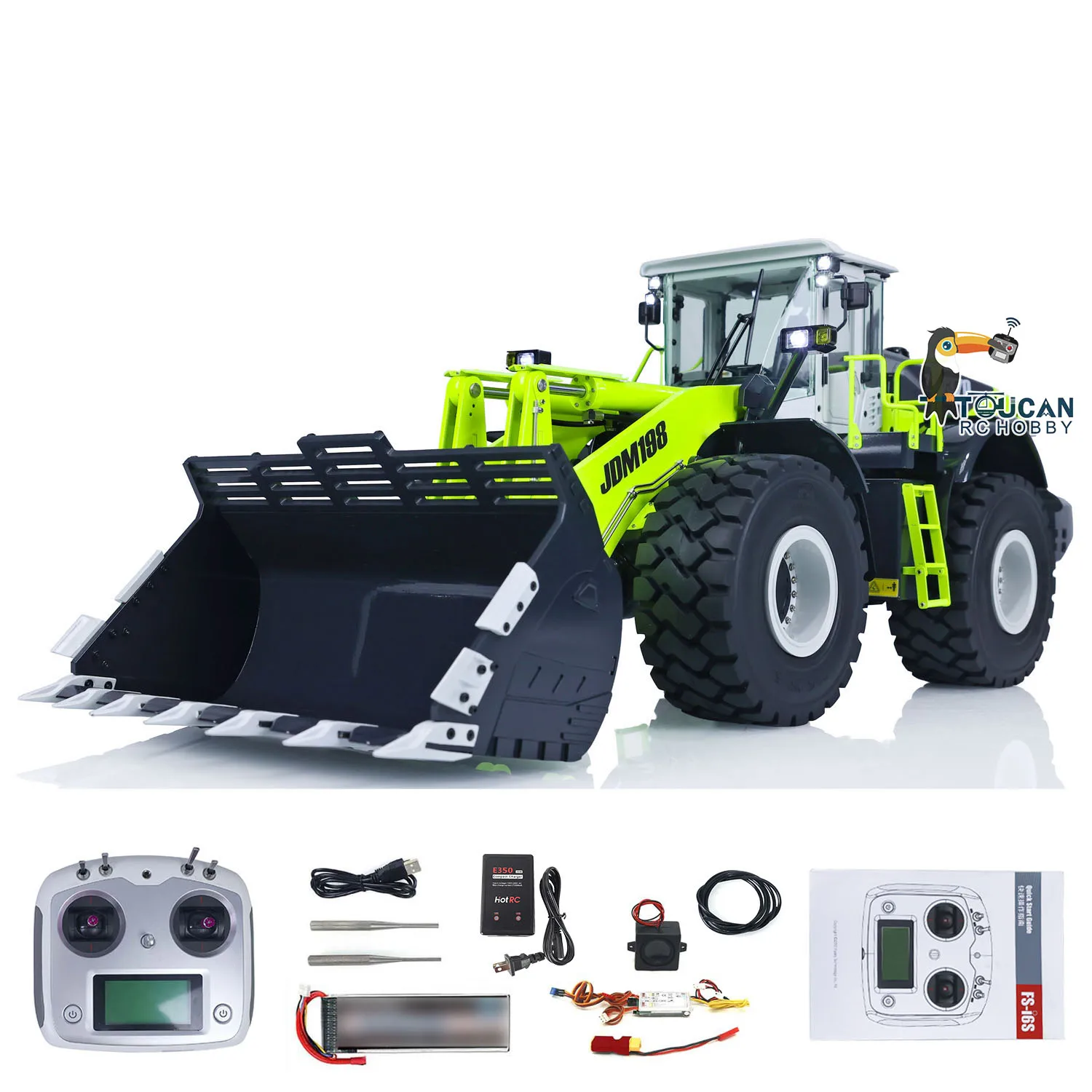 JDModel 1/14 Metal RC Hydraulic Loader ZW370 RTR Remote Control Earth Mover Construction Vehicle Cars Outdoor Toys for Boys