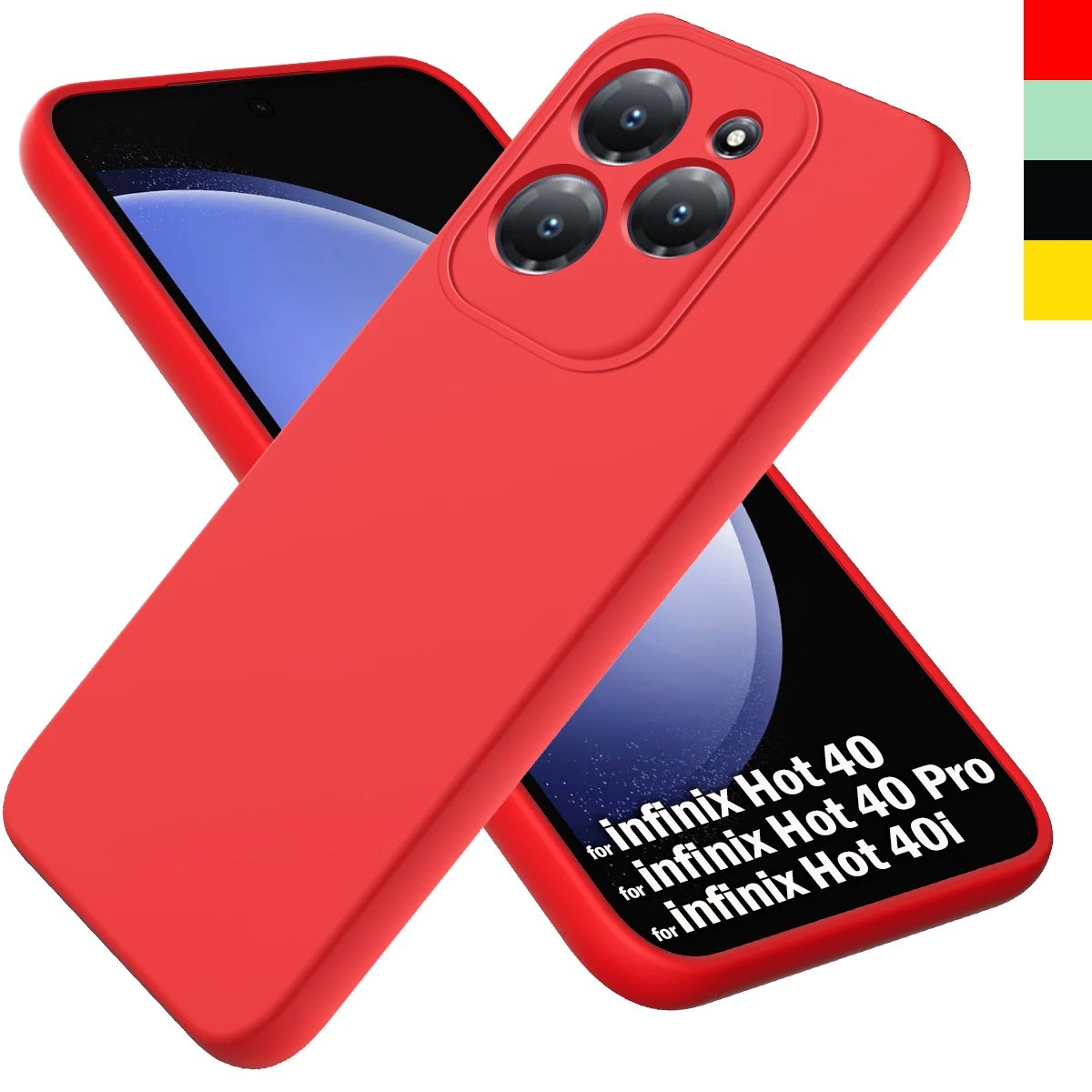 Mit Silikon band Funda für Infinix Hot 40 Pro 40i Fall flüssiger Silikons chutz Softcover für Infinix Hot 40i 40 Pro Capa