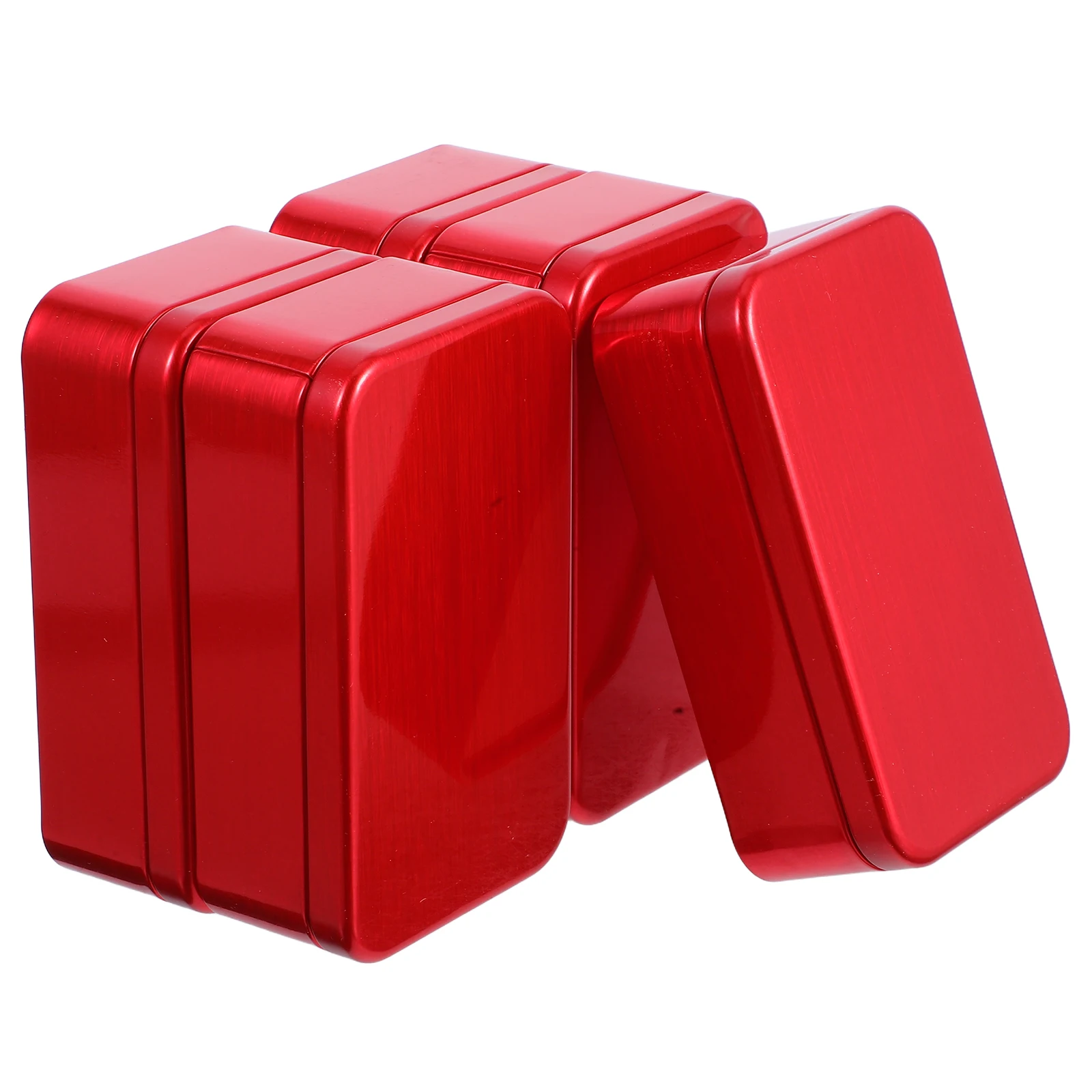 

5pcs Square Brushed Iron Boxes Decorative Tins Metal Containers Mini Tea Storage Tinplate Loose Tea Jars Coffee Tins Gifts