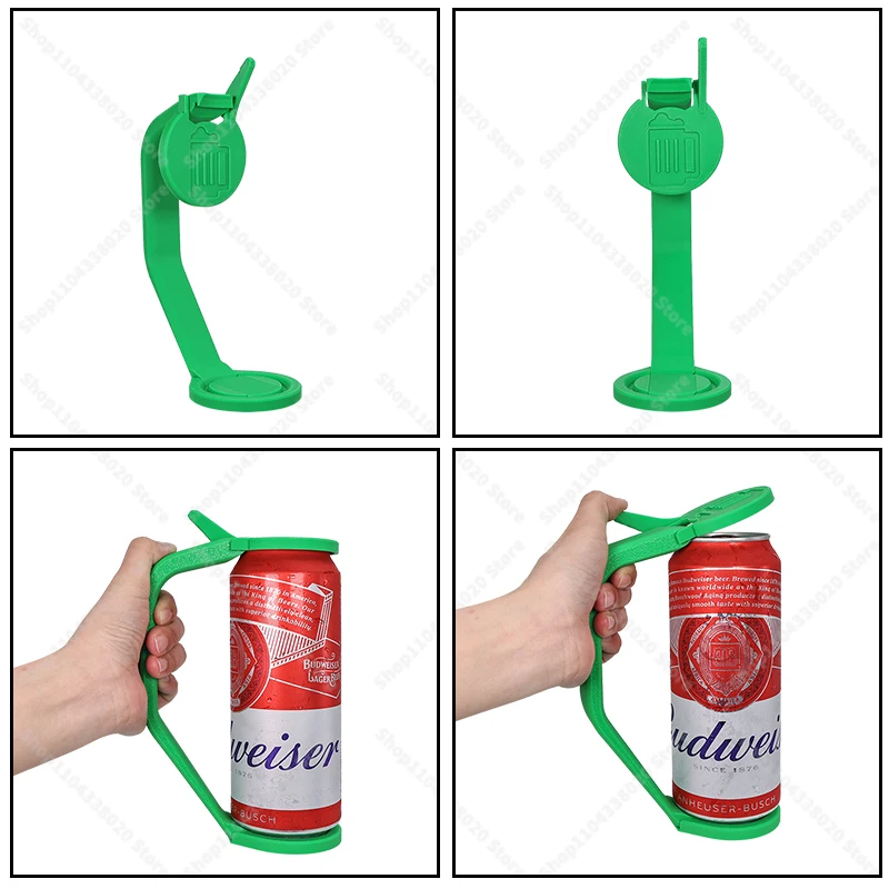 Beer Can Holders with Flip Lid Plastic Grip for Soda & Cans, Universal Fit for Outdoors, Beach, Pool (Prevent Spills) view 6