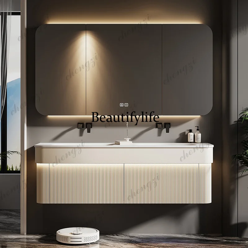 P182 P182 Light Luxury Mirror Bathroom Cabinet Italian Decorations Minimalist Cupboard Gadgets Display Partitions Archivadores F