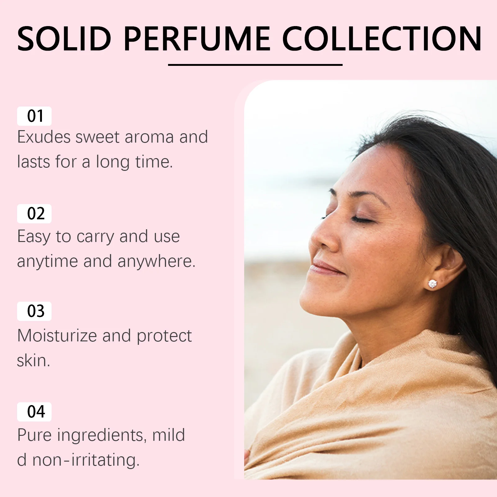 Perfume sólido para mulheres elegantes de longa duração iluminado fragrância aroma floral fruta perfume desodorante portátil bolso bálsamo sólido 10g