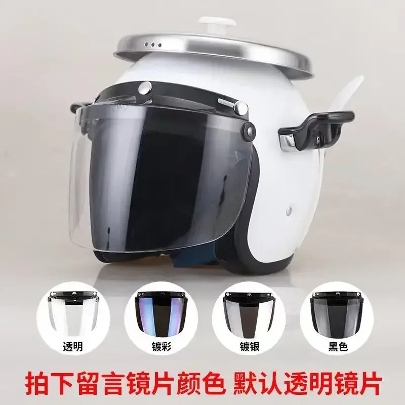 Helmet Female Electric Car Teapot Student Fun Wear Tricycle Teapot Personality Funny Creative Rice Cooker Helmet Kettle Helmet