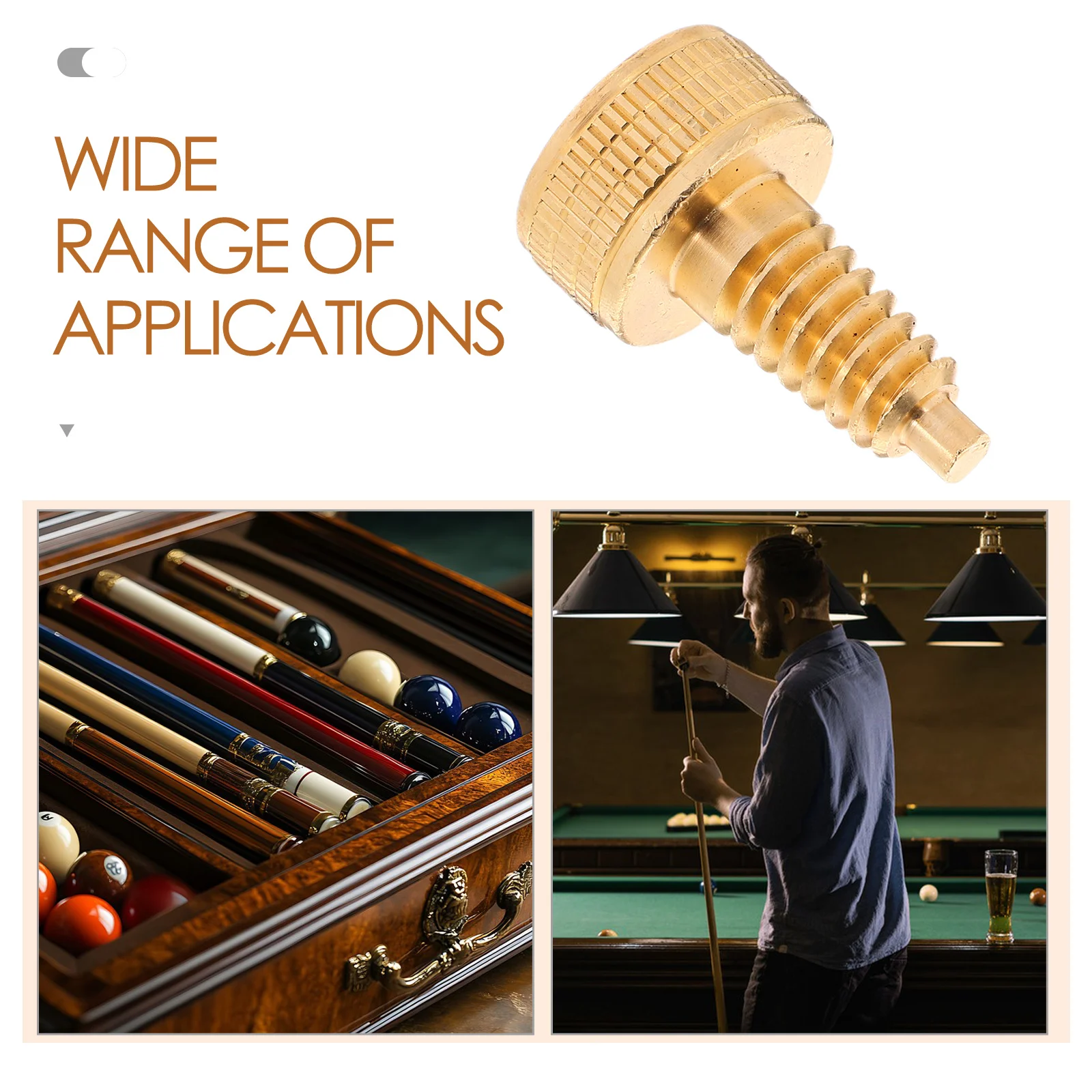 Conector de billar de latón para piscina, conexión de punta de extensión de Hardware duradero, seguro, estable, fácil instalación, adecuado para varios tacos
