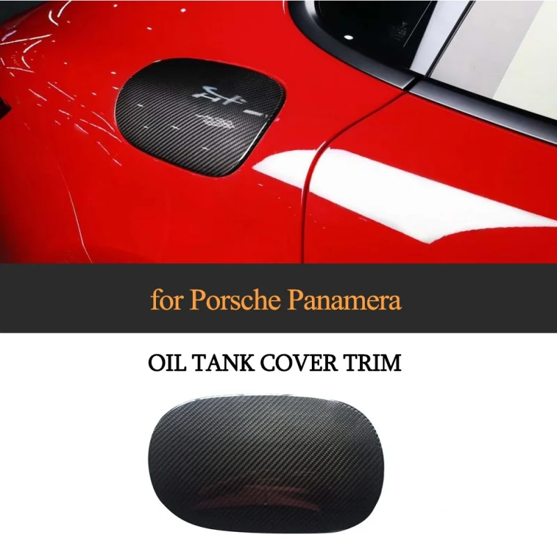 

For Porsche Panamera 971 2017 2018 2019 Carbon Fiber Car Fuel Cap Cover Oil Tank decal Trim Car Styling