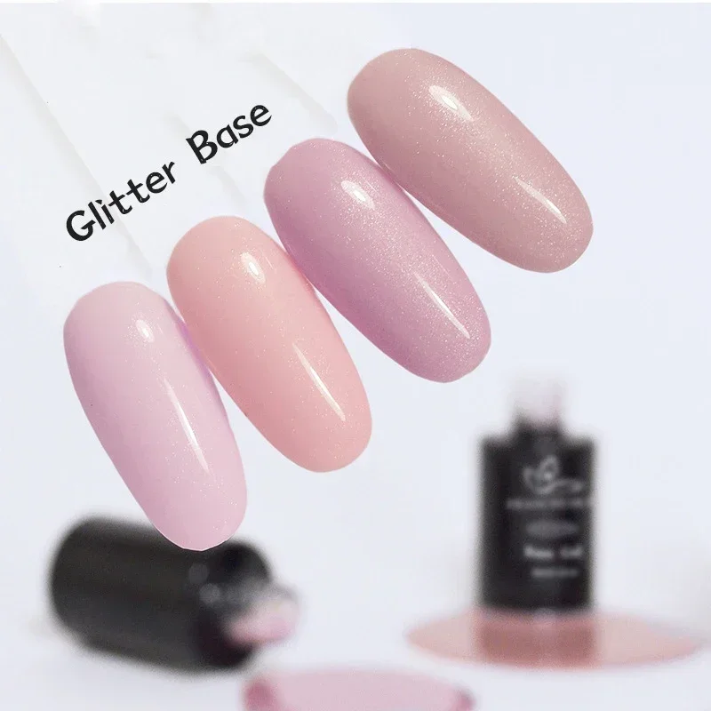 1 szt. 8ml Nude Crystal Rubber Base Gel Naturalny Kolor Półtrwały Soak off UV LED Lakier Żelowy do Paznokci do Manicure
